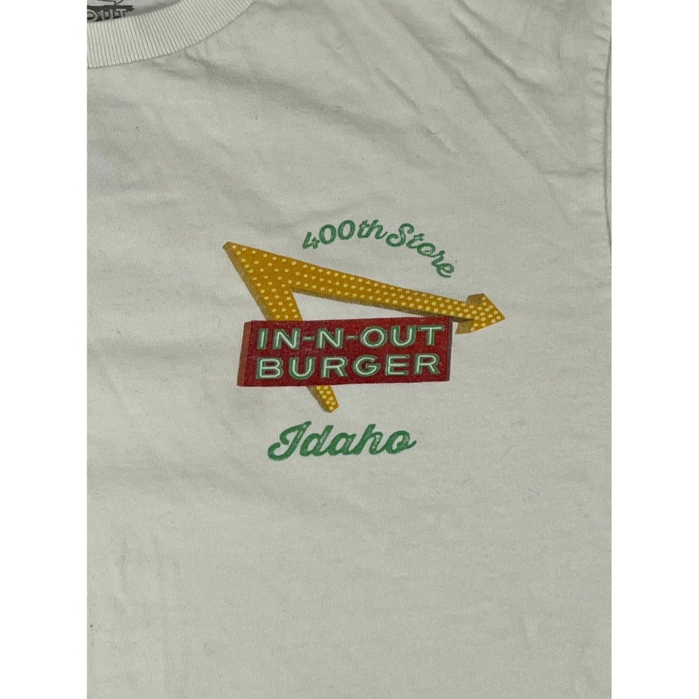 In N Out Burger Loomis Idaho T Shirt Mens Small White Graphic Preshrunk Cotton - Picture 2 of 11